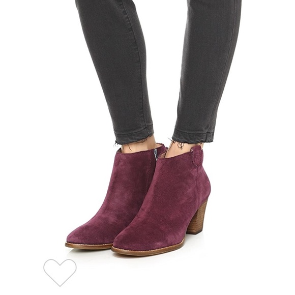 Madewell Shoes - Madewell Brooke side tab suede bootie wine 9 1/2